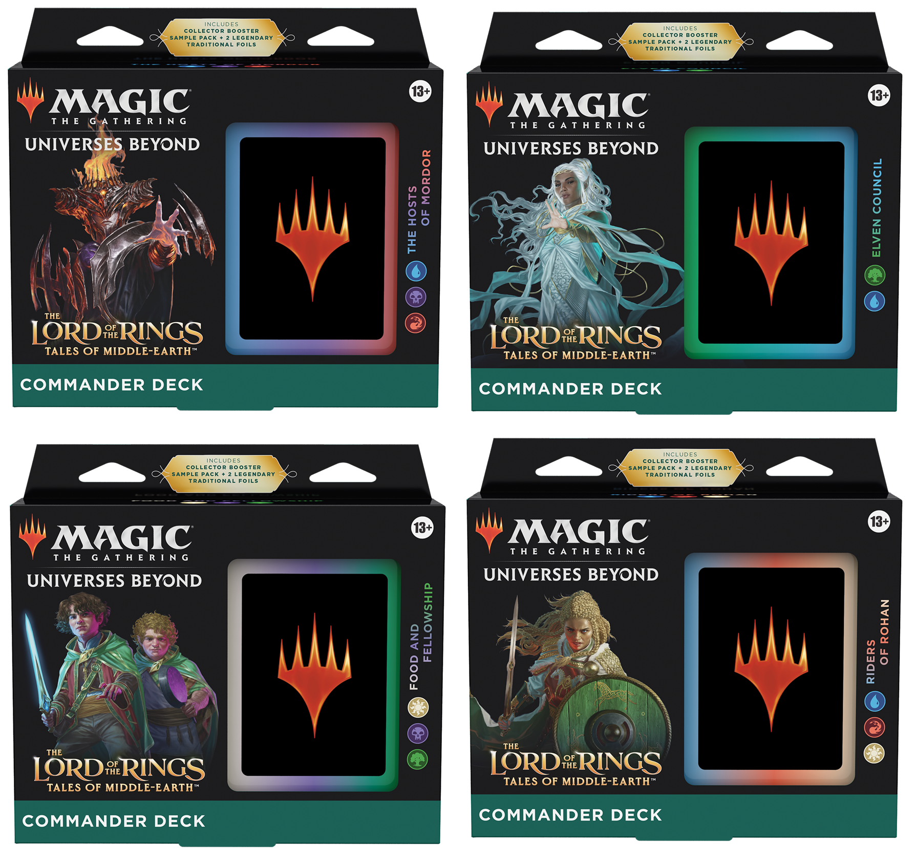The Lord of the Rings: Tales of Middle-Earth Commander Decks (Set of 4) (PREORDER JUNE 16)
